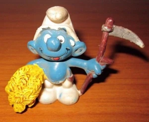 BAUERNSCHLUMPF MÄHDRESCHER SCHLEICH 1981 PEYO - Bild 1 von 1