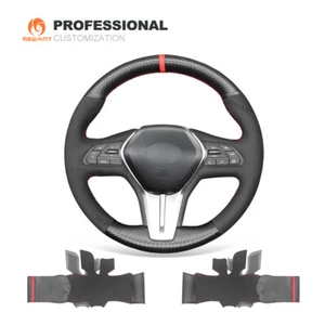 PU Carbon Fiber Synthetic Suede Steering Wheel Cover for Infiniti Q60 /Q50 QX50 - Bild 1 von 12