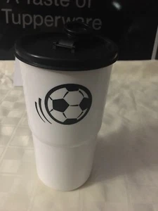 TUPPERWARE THIRSTQUAKE TABLETOP TUMBLERS CUPS GLASSES - NEW 30 Oz White -soccer - Bild 1 von 9