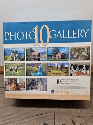 Photo Gallery 10 Deluxe Jigsaw Puzzles 5600 Total Pieces Animals & Scenes READ!! - Image 1 of 4