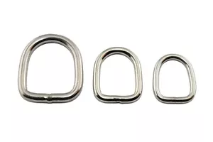 Hohe Halbringe Edelstahl silber D-Ringe Edelstahlringe Ringe verschiedene Größen - Bild 1 von 7