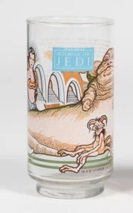 VINTAGE 1983 STAR WARS Burger King Return Of The Jedi Jabba The Hut Leia Glass - Picture 1 of 3