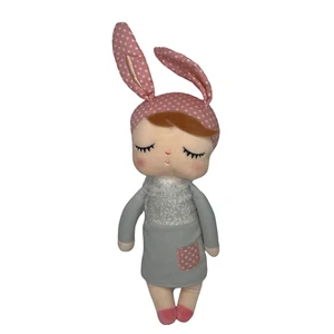 METOO ANGELA GRAY BUNNY RABBIT SWEET DREAMS PLUSH DOLL TOY SLEEPING GIRL 18" - Picture 1 of 9