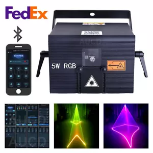 App iOS Android 5W RGB iLDA DMX Animazione DJ Show Proiettore Illuminazione Palco Laser - Foto 1 di 12
