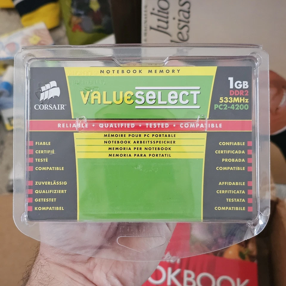 CORSAIR 1GB DDR2 SO-DIMM DDR2 533 Mhz (PC2 4200) Laptop Ram VS1GSDS533D2/EU G - Image 1 of 2