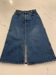 Vintage Y2K Blue Denim Skirt Knee Length A Time For Us NY / LA Juniors Size 5 - Picture 1 of 11