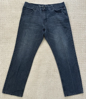 Beverly Hills Polo Club Hombres Jeans 36x32 Pierna Recta Azul Denim Lavado Medio Foto 1 de 4