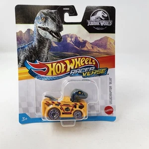 Velociraptor Azul * 2025 Hot Wheels Racer Verse Case F * Jurassic World NA75 - Imagen 1 de 3