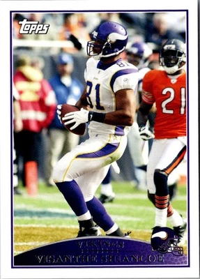 2009 Topps Visanthe Shiancoe #143 Minnesota Vikings Football Card - Image 1 of 2