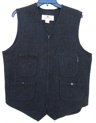 Woolrich Wool Salt & Peppper Browns Beach Vest Mens sz Medium - Image 1 of 4