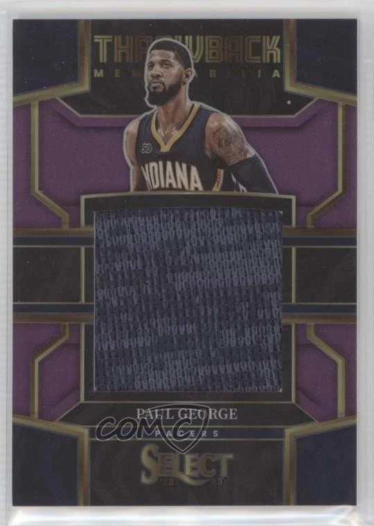 2022-23 Panini Select Throwback Memorabilia Purple Prizm /99 Paul George #TM-PG - Image 1 of 2