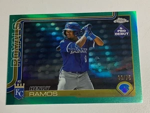 2025 Topps Pro Debut HENRY RAMOS Chrome Aqua Refractor Prospect Card /75 Royals - Picture 1 of 2