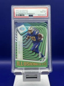 2023 Panini Illusions #ILL1 Austin Ekeler ILLUSIONISTS EMERALD PSA 8 POP 1 - Bild 1 von 3