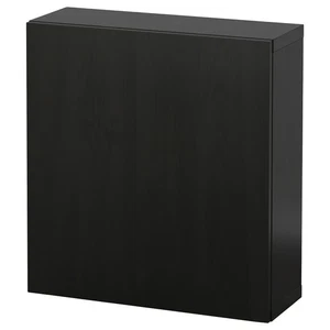 New IKEA BESTA Wall-mounted cabinet combination, Black-Brown Lappviken, 60x22x64 - Picture 1 of 6