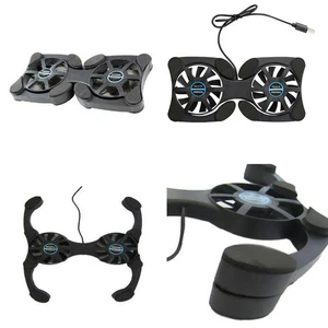 Faltbarer Mini Notebook Kühler Laptop USB Doppel Kühlpad UK Ständer as09 H4T7 - Bild 1 von 8