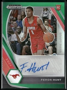 Selecciones de draft Panini Prizm 2021 #DP-FHU Feron Hunt selecciones de draft Prizms verde automático - Imagen 1 de 2