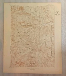 ANTIQUE CRANDALL CREEK WYOMING WY GEOLOGICAL SURVEY USGS TOPOGRAPHICAL MAP 1896 - Picture 1 of 6