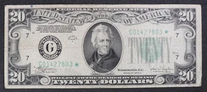 Choice Fine Series 1934C $20 Chicago district Federal Reserve STAR Note - Picture 1 of 3