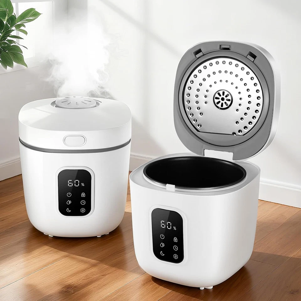 3.3L Warm Mist Humidifier for Bedroom Large Room, Stainless Steel Air Humidifier - Image 1 of 4