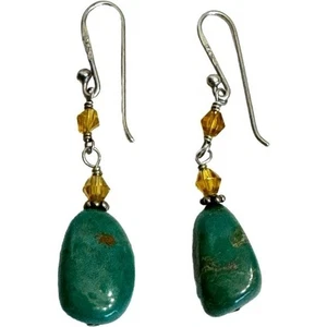 Pendientes colgantes Silpada de plata de ley 925 turquesa perforados ambos pendientes son - Imagen 1 de 14