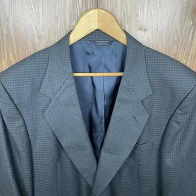 Abrigo deportivo Sterling Hunt Kuppeheimer para hombre 44S verde azul microcheck hecho en EE. UU. Foto 1 de 4