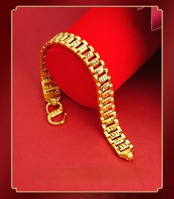 Luxus Armband Gold Sandgold-Armband mit Tankkette, breite Ausführung für Damen u - Bild 1 von 4