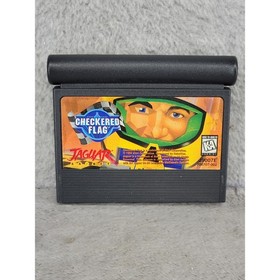 Checkered Flag Atari Jaguar 1994 Racing Game Cartridge J9007E 64-Bit Authentic
