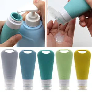 Silicone Empty Bottle Travel Cosmetic Container Squeezable Lotion Shampoo 90ml - Picture 1 of 23