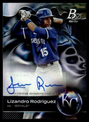2023 Bowman Platinum Top Prospects Autographs Lizandro Rodriguez Auto Kansas - Image 1 of 2