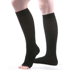 Allegro Premium Italian Cotton Socks 15-20 mmHg Compression, Open Toe, Open Box - Picture 1 of 3