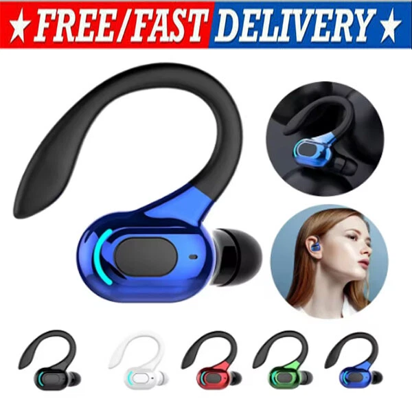 New Bluetooth 5.1 Headset Wireless Earbuds Earphones Stereo Headphones Ear Hook - Image 1 of 4