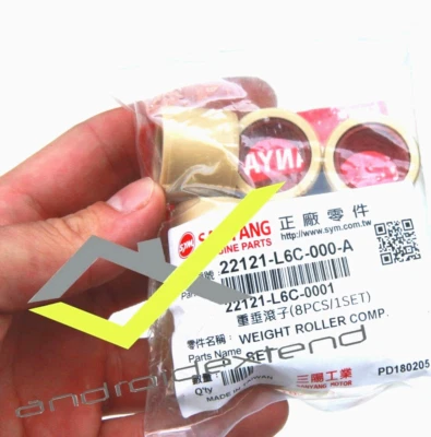 PESOS DE RODILLOS CVT SYM MAXSYM600 (25*19,17g) 22121-L6C-000-A Foto 1 de 4