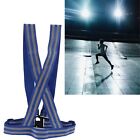 (Blue)Reflective Belt High Visibility Ultra Bright Plastic Buckle Reflective