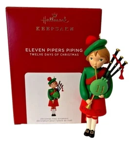 11 Pfeifer Piping Hallmark Andenken 2021 Ornament 12 TAGE Weihnachten Neu in Box "Neuwertig" - Bild 1 von 7