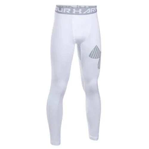 Under Armour White Armour Logo Pants Youth Boy's Size XL L66125 - Image 1 of 3