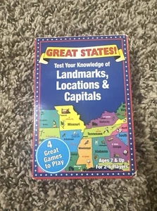 Great States Card Game, with Map - Picture 1 of 1