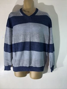 Mens Maine New England Medium Blue/grey Knit Pullover Jumper Casual Sweater - Picture 1 of 6