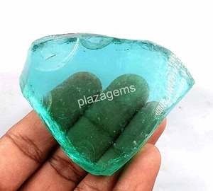 PIEDRA PRECIOSA SUELTA MOLDAVITA VERDE ÁSPERA TRANSPARENTE 4SUF CERTIFICADA NATURAL 447 CT - Imagen 1 de 8