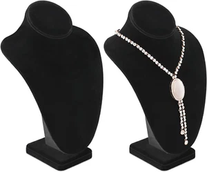 2 Pcs Large Necklace Chain Jewelry Bust Display Holder Stand, Necklaces Display - Picture 1 of 12
