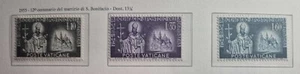 1955 Vaticano - 12º centenario del martirio di S. Bonifacio - 3 val MNH - Foto 1 di 1