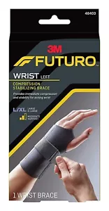 FUTURO Wrist Brace Blk Left-Hand LG/XL Strap Close 6.75X8.5 In 3M 48403ENR 1 PC - Picture 1 of 1