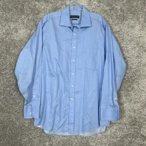 Donald J Trump Signature Collection Button Up Shirt Men's Size 16 32/33 Blue - Picture 1 of 8