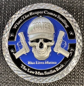 Police - Blue Lives Matter - Challenge Coin - Picture 1 of 2