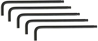 Bondhus 10912 1/4" Ball End Tip Hex Key L Wrench w/Long Arm,5.6",5 PC - Image 1 of 3