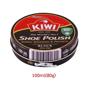 100ml(80g) KIWI Black Shoe Boot Polish Wax Glossy Shines Nourishes Protects K - Picture 1 of 7