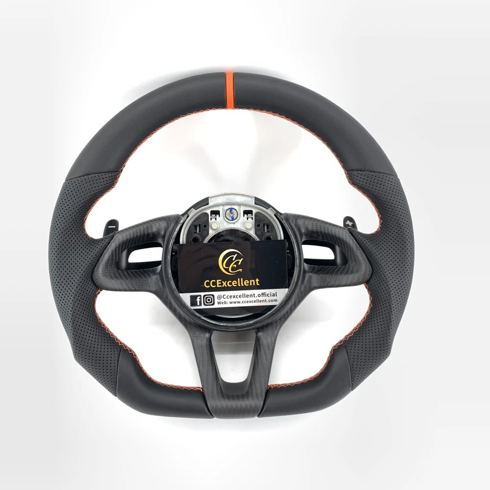 For 2015-2023 McLaren 650S MP4-12C 570S 570GT 600LT 675LT Custom Steering Wheel - Imagem 1 de 4