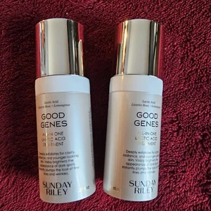 2 x Sunday Riley Good Genes All In One Lactic Acid Treatment MINI .27oz ea NWOB - Picture 1 of 1