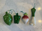 Vtg Ceramic Vegetable Shape Measuring Cups Avon 1 Cup 1/2 Cup 1/3 Cup 1/4 Cup