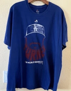 Los Angeles Dodgers Blue Justin Turner Barba Serie Mundial 2017 Talla XL - Imagen 1 de 4