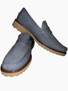 DONALD PLINER LT BLUE PENNY LOAFERS JOE 03 MENS SIZE 8 M NWOB / NWOT - Picture 1 of 8